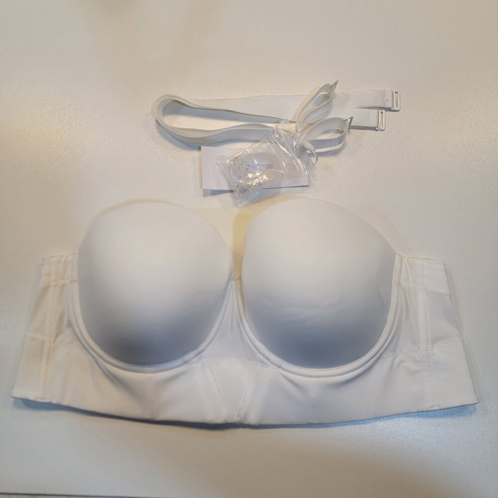 HSIA Bra Strapless With Removable Straps White And Clear 40C NWT‎